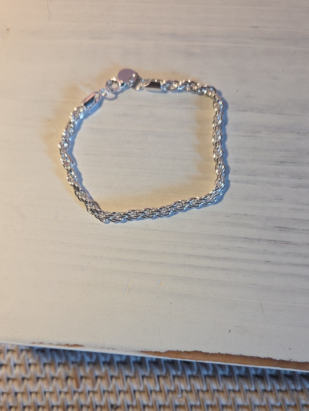 925 Silver Rope Chain Bracelet - Classic Women's Jewelry
